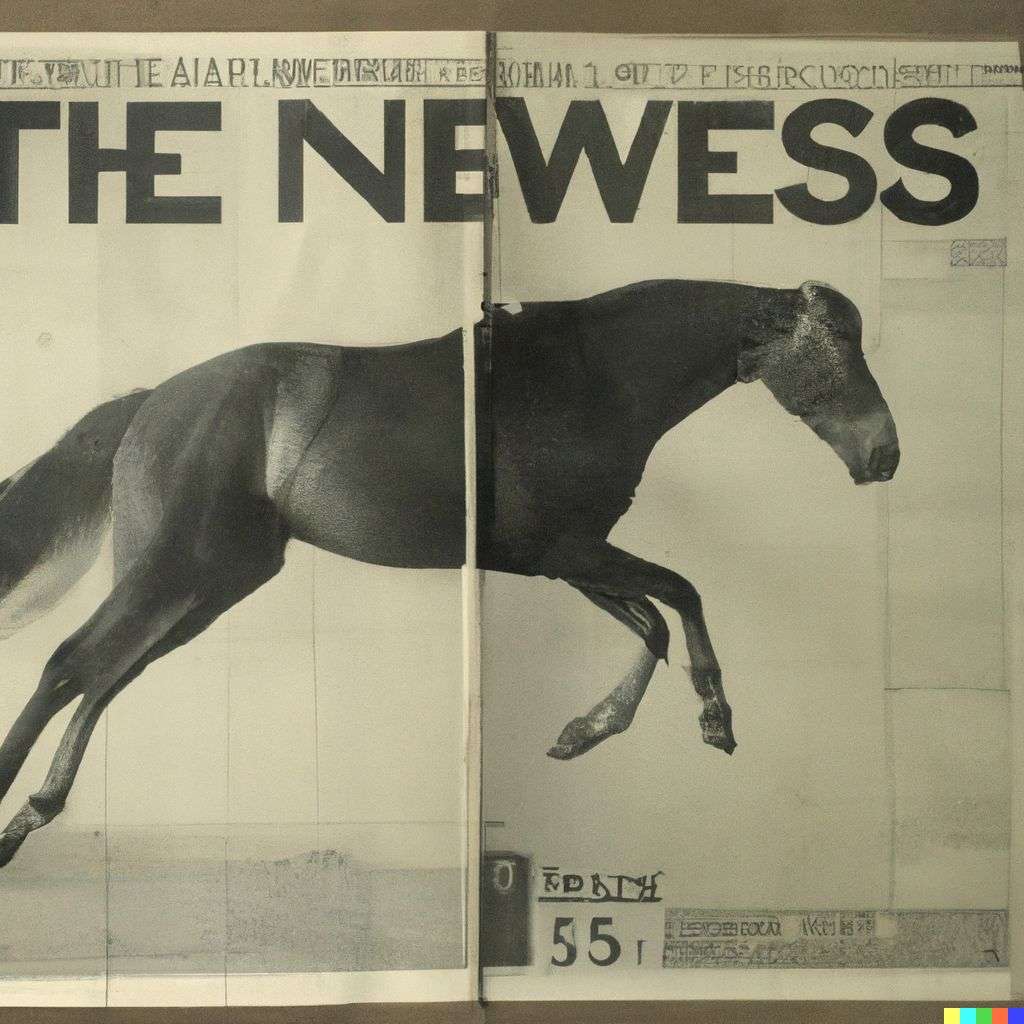 a horse, front page of The New York Times, 1960